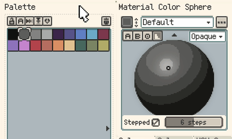 Material Color Sphere 功能